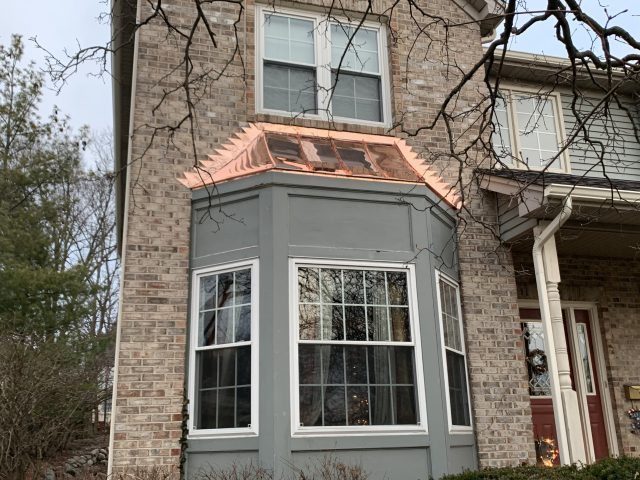 copper awning chicago installed by optimal copper gutters and roof
